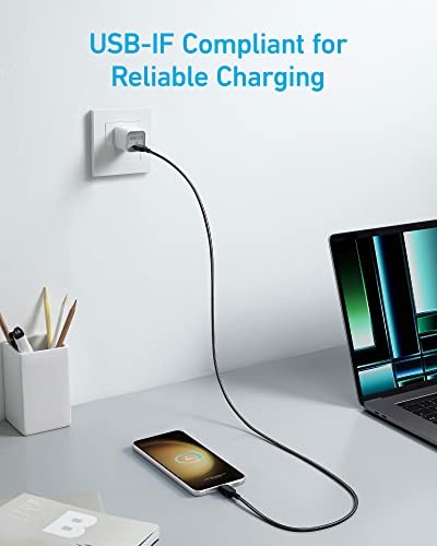 CABLE ANKER USB-C A USB-C CARGA RAPIDA 3FT PARA IPHONE 15 16