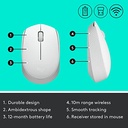 MOUSE LOGITECH M170 INALAMBRICO COLOR BLANCO
