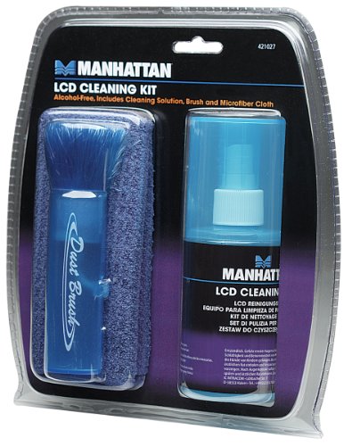 KIT LIMPIEZA DE PANTALLAS LCD MANHATTAN 200ML 421027 MINI BROCHA MICROFIBRA
