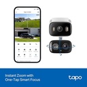 CAMARA DE SEGURIDAD IP TP-LINK TAPO C246D  DOBLE LENTE 2K 3MP  360º PANORAMICA VISION NOCTURNA A COLOR INTERIOR O EXTERIOR