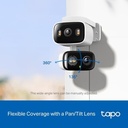 CAMARA DE SEGURIDAD IP TP-LINK TAPO C246D  DOBLE LENTE 2K 3MP  360º PANORAMICA VISION NOCTURNA A COLOR INTERIOR O EXTERIOR