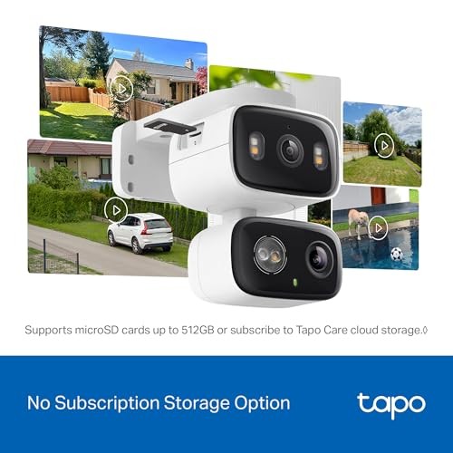 CAMARA DE SEGURIDAD IP TP-LINK TAPO C246D  DOBLE LENTE 2K 3MP  360º PANORAMICA VISION NOCTURNA A COLOR INTERIOR O EXTERIOR