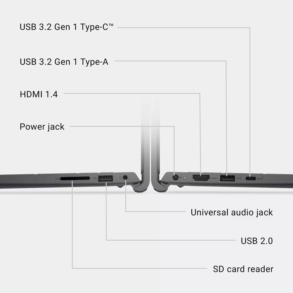 PORTATIL Dell Dc15250 INTEL CORE I5 1334u 8gb 512gb 15.6inch Full hd Wifi-6 Hdmi 2usb Usb-c Ubuntu Sliver 1 AÑO DE GARANTIA