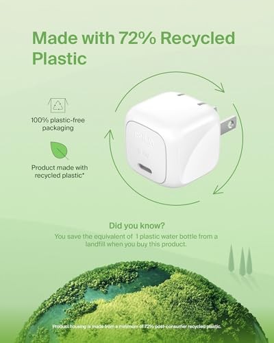 CARGADOR + CABLE BELKIN USB-C A USB-C 30W CARGA RAPIDA 1M