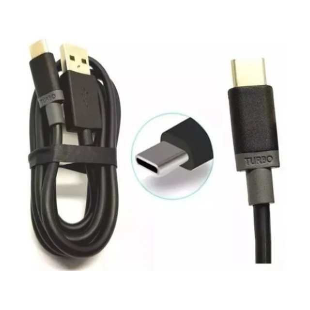 CABLE TIPO C A USB MOTOROLA 
 TRIPLE A 1M NEGRO