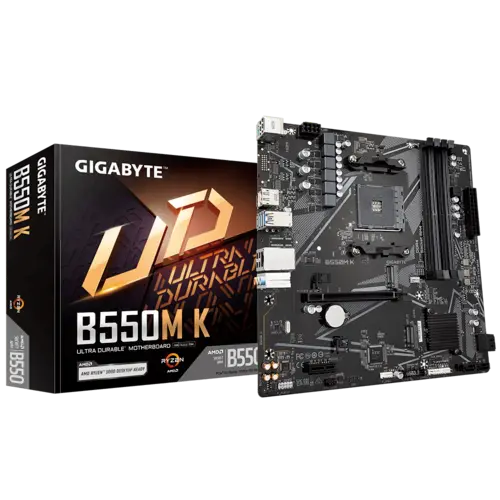 MAINBOARD GIGABYTE B550M K AMD SOCKET AM4 5000/ 5000 G/ 4000 G/ 3000/ 3000 G-Series