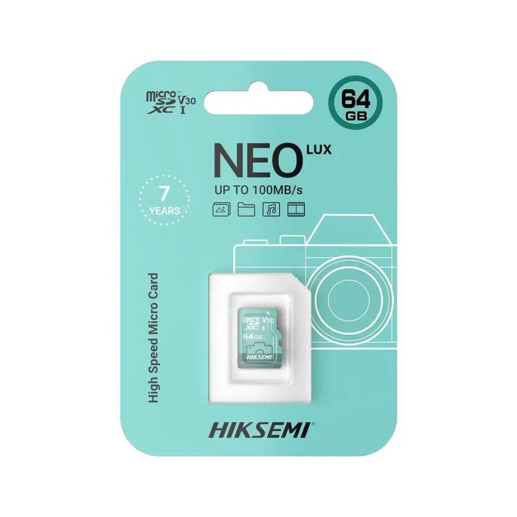 MICRO SDXC HIKSEMI 64GB V30 TF NEO LUX 