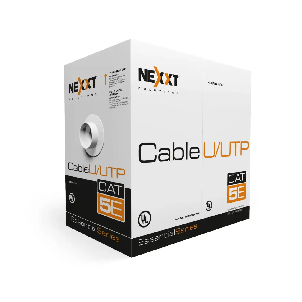 CABLE UTP NEXXT AB355NXT45 U/UTP CAT5E CALIBRE 25AWG METRO GRIS