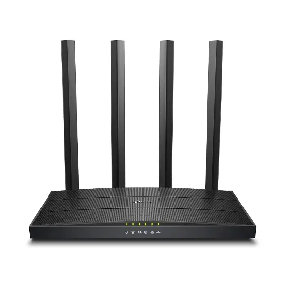 ROUTER TP-LINK 4 ANTENAS ARCHER C6U INALAMBRICO AC1200 DUAL  BAND 867 Mbps 5Ghz+400 Mbps 2.4 Ghz MU-MIMO  GIGABIT 2 MODOS 