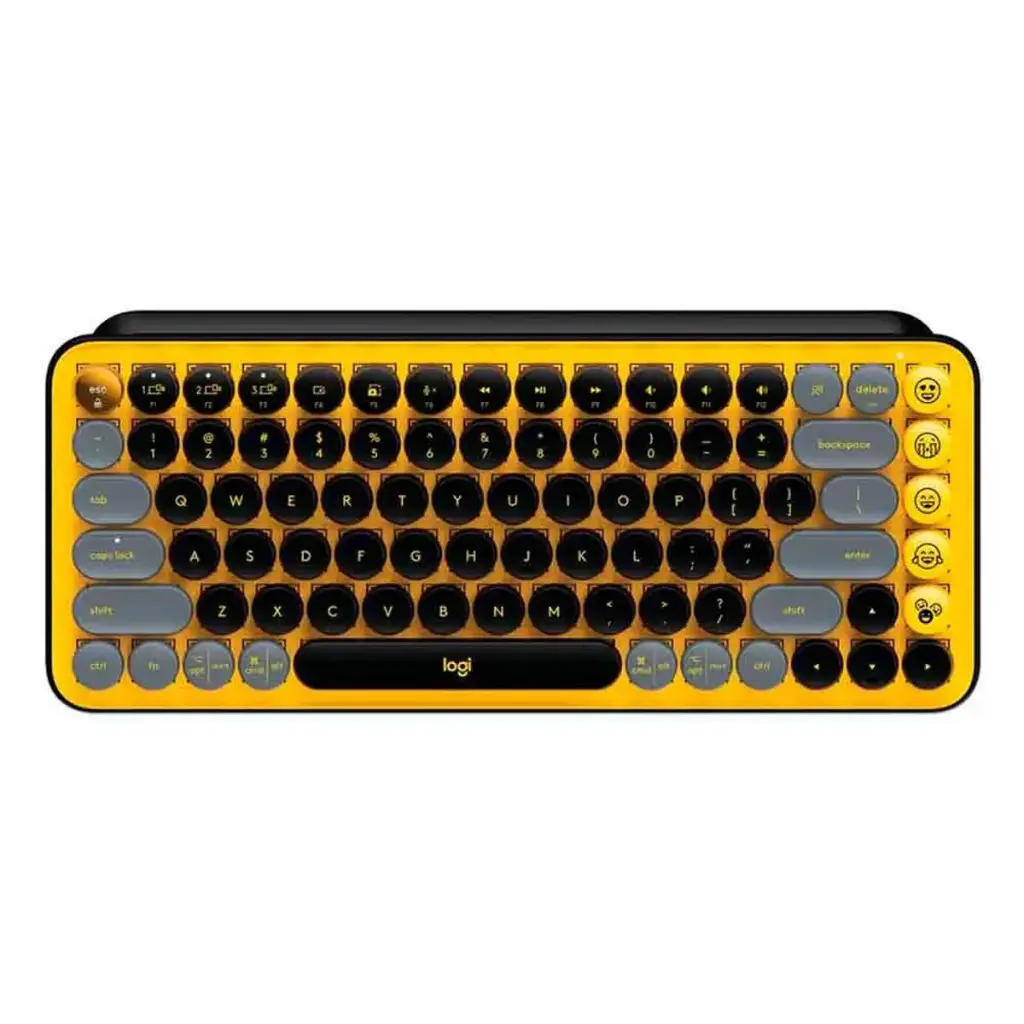 TECLADO LOGITECH POP KEYS INALAMBRICO MECANICO LIGHTSPEED NEGRO CON AMARILLO