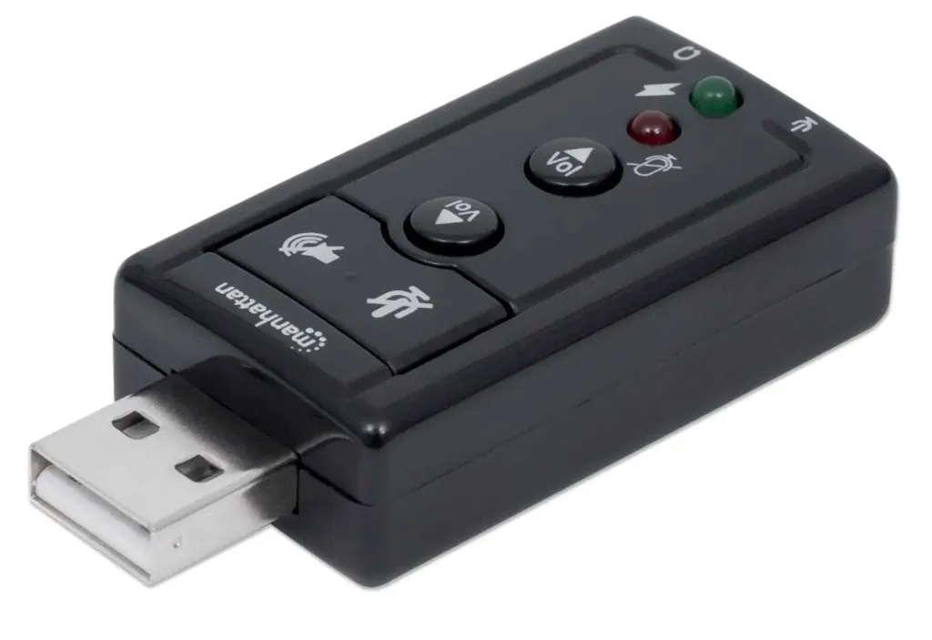 TARJETA DE SONIDO MANHATTAN USB 2.0 152341 CONTROLES DE VOLUMEN 