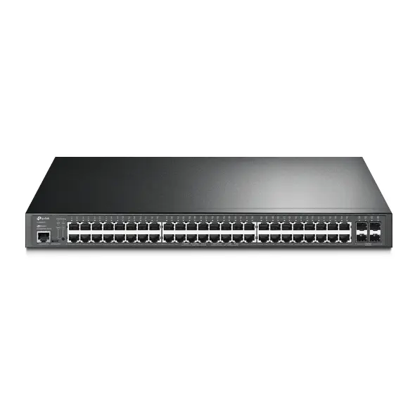 SWITCH TPLINK JETSTREAM 48 PUERTOS GIGABIT 48 PUERTOS POE+ + 4 SFP 1GBPS CAPA 2 ADMINISTRABLE 384W 