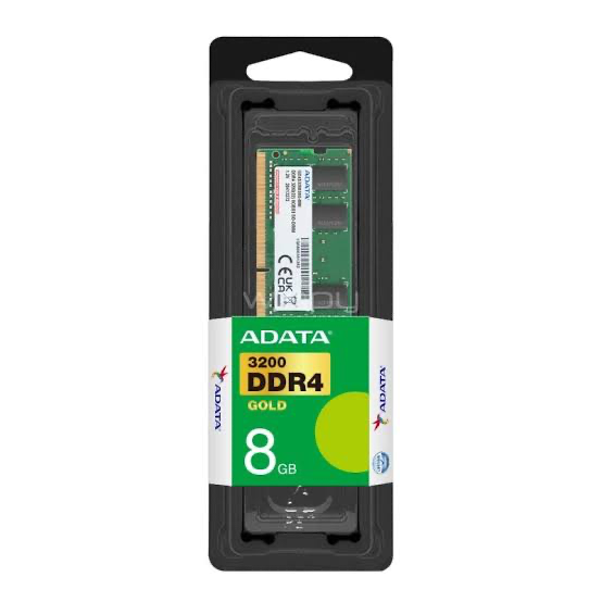 MEMORIA PARA LAPTOP ADATA 8GB 3200 DDR4 GOLD GD4S320038G-SSS 1.2V 
