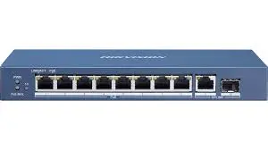 SWITCH HIKVISION DS-3E0510P-E/M 8 CH 10/100/1000MB + 1 10/100/1000MB + 1 FIBRA GIGABITE