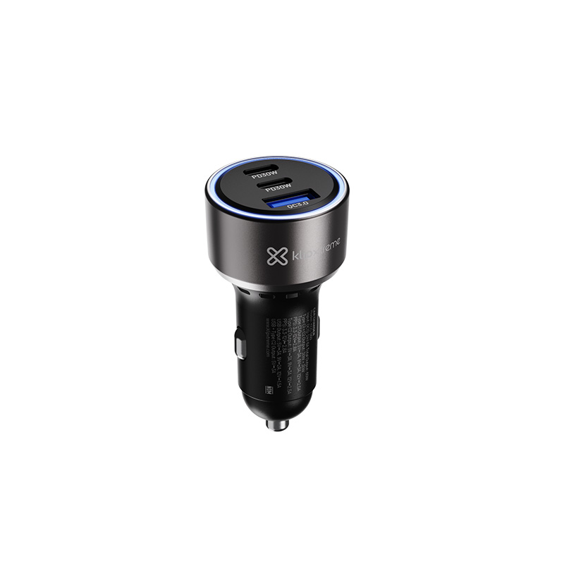 CARGADOR DE CARRO KLIP XTREME KCC-060 60W 2xUSB-C PD30W USB-A QC 3.0