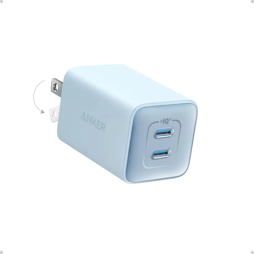 [A2039] CARGADOR ANKER NANO 3 USB-C*2 PUERTOS 47W ORIGINAL BLUE SKY SERIE 5