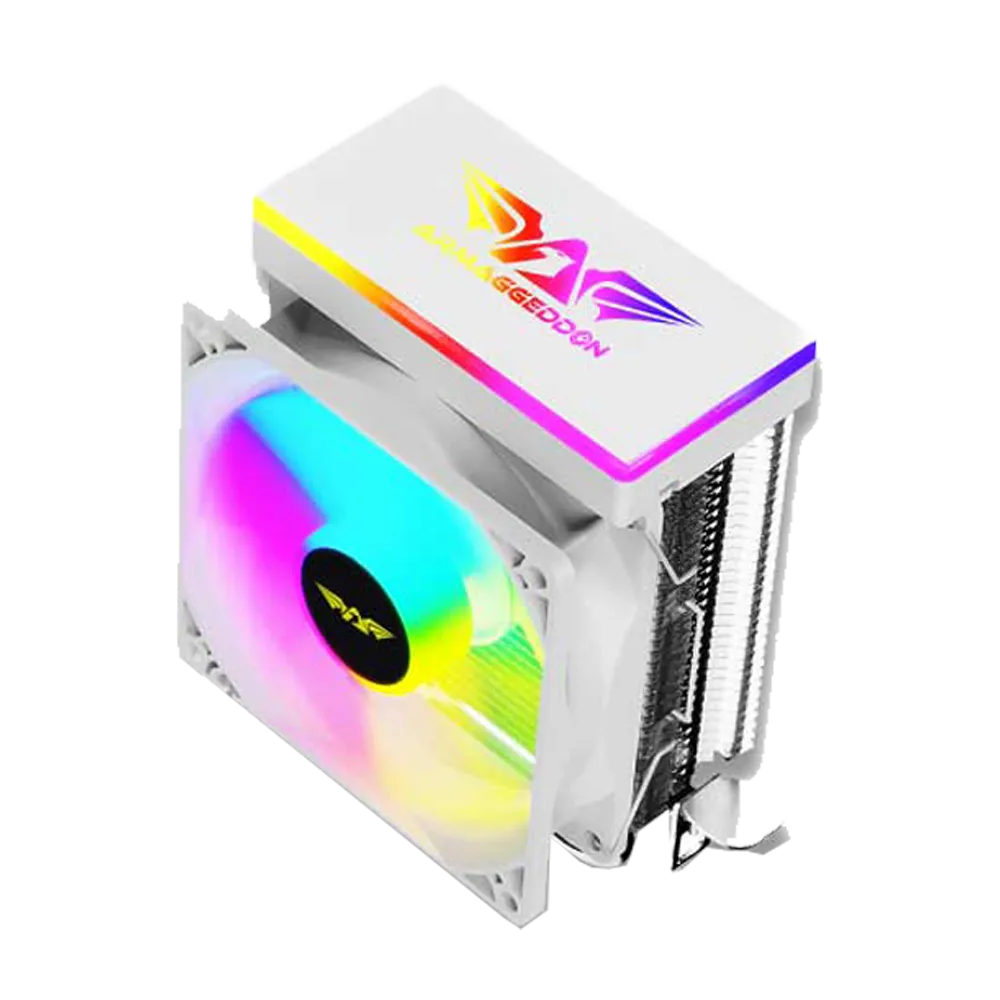 [BLIZZARD1RGBWHITE] COOLER ARMAGGEDDON BLIZZARD 1 RGB COMPATIBLE CON INTEL(LGA115X/1200/1700) Y AMD(AM4/AM5) 9CM BLANCO