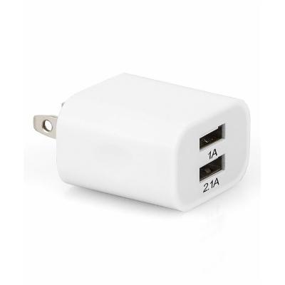[ARG-AC-0105] CARGADOR ARGOM A00002 PARA CELULAR USB 2 PUERTO USB-A 1A BLANCO