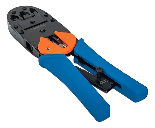 PONCHADORA INTELLINET TRES CABEZAS PARA PRENSAR CONECTORES 8P8C/RJ45, 6P6C/RJ12, 6P4C/RJ11, 6P2C-4P4C, 4P2C CORTA, PONCHA Y PELA.