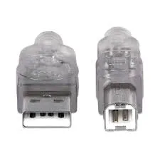 [340458] CABLE DE IMPRESORA MANHATTAN USB BLINDADO TRANSLUCIDO 2.0 | 3M SKU: 340458
