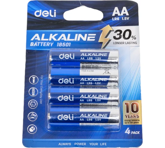 [18500] PILA DELI AA LR06 1.5V ALCALINA X2