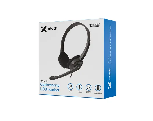 AUDIFONO + MICROFONO XTECH XTH-241 SUPRAAURAL USB 2.0