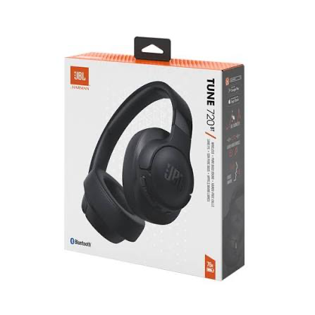 AUDIFONO + MICROFONO JBL TUNE 720BT INALAMBRICO 76 HORAS REPRODUCION BLUETOOH V5.3 NEGRO