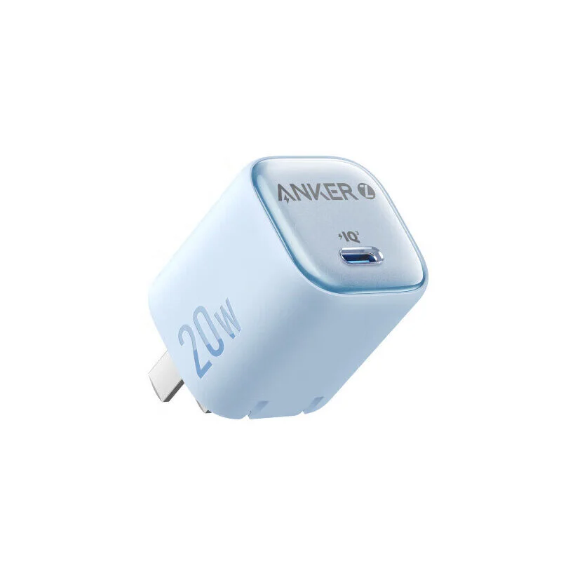 CARGADOR ANKER ZOLO USB-C 20W PD 3.0 CARGA RAPIDA AZUL