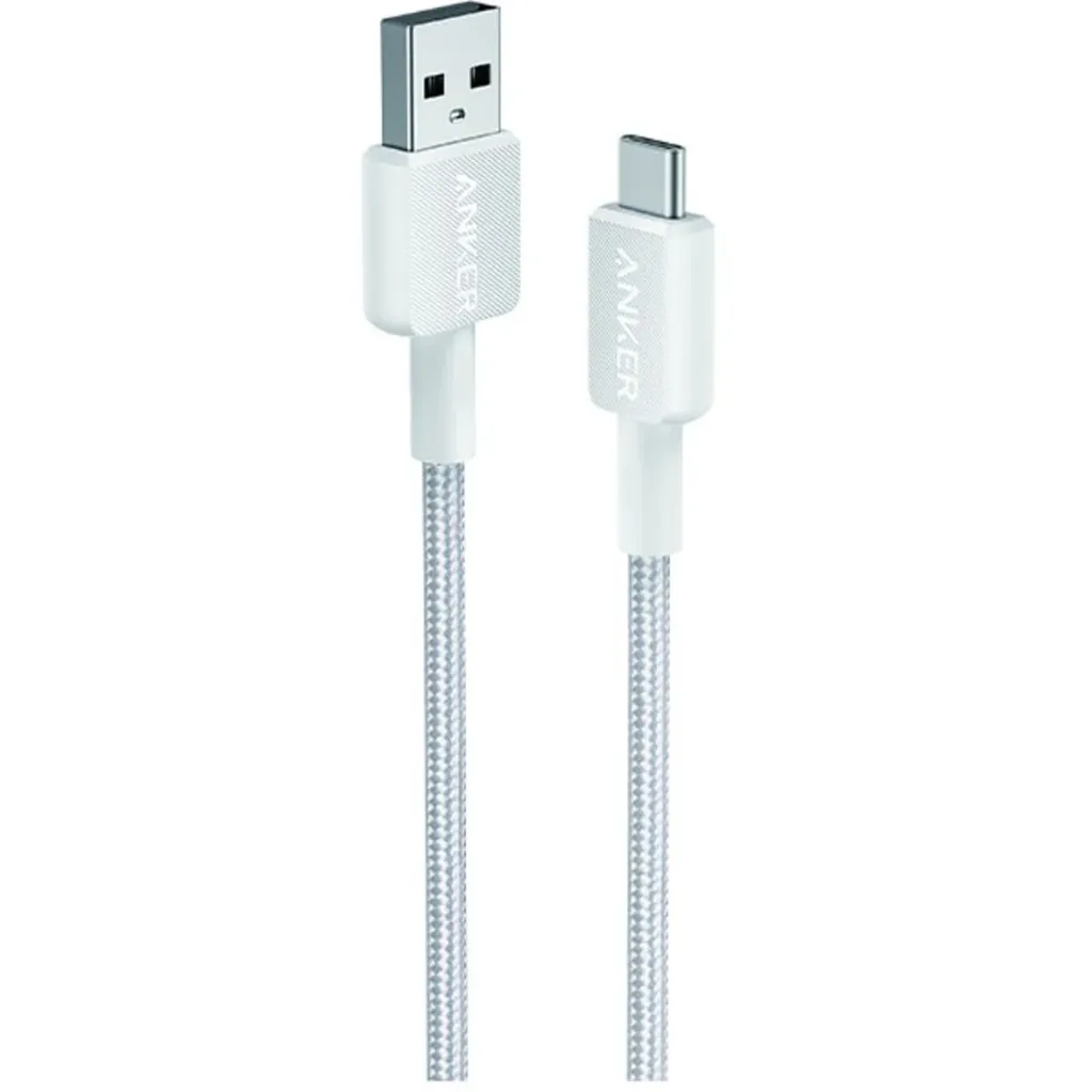 CABLE ANKER 322 USB-A A USB-C 2.0 0.9CM 3FT CARGA RÁPIDA TRENZADO BLANCO