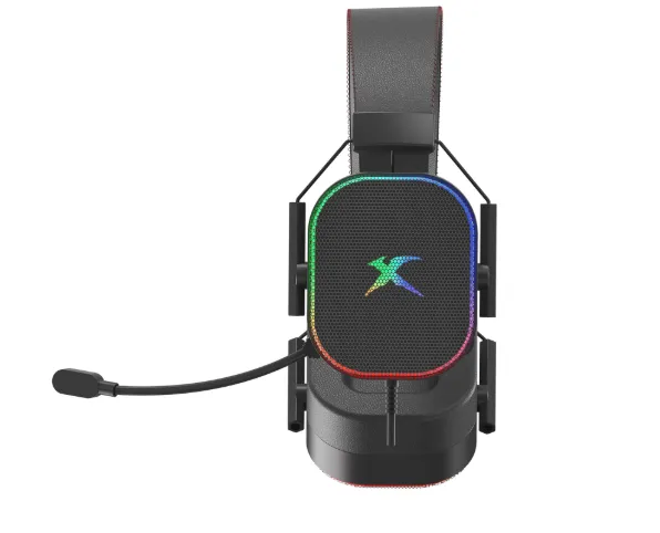 AUDIFONO + MICROFONO XTRIKE ME GH-606 GAMING RETROILUMINADO RGB ESTATICO TELA MECANICA USB+3.5MM 2M COMPATIBLE PS4/PS5/XBOX ONE/PC PHONE