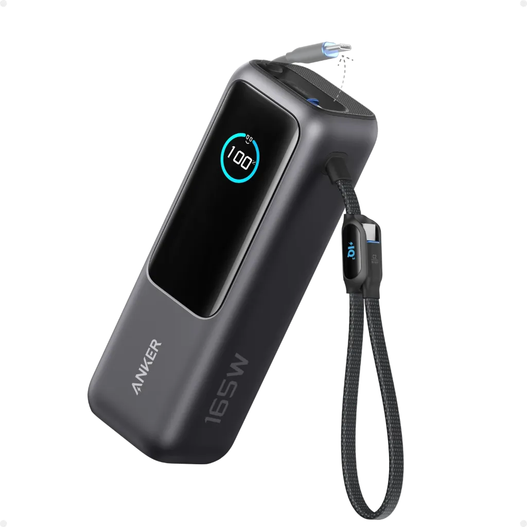 POWER BANK ANKER 25000 mAh 165W 3 USB-C INTEGRADO 100W Y USB-A 33W