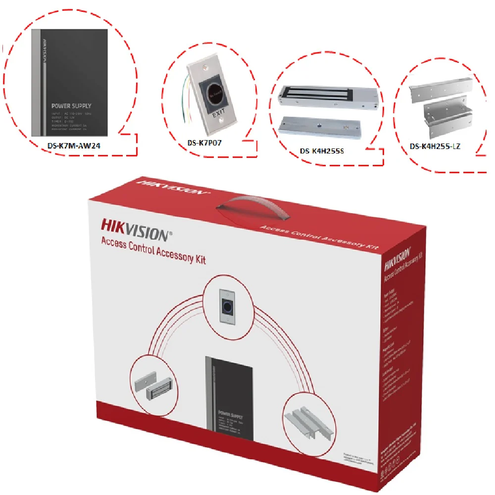 [DS-KAS-7M01] KIT DE FUENTE DE CONTROL DE ACCESO + CERRADURA 600LB + BOTON