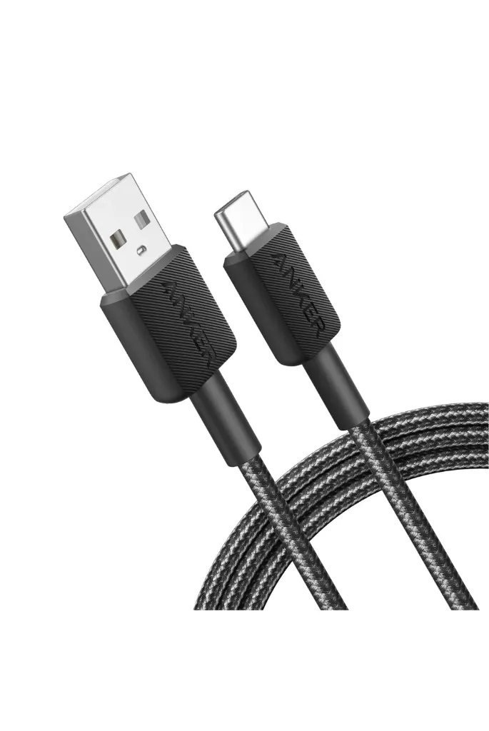[A81H5H1] CABLE ANKER 322 USB-A A USB-C 2.0 0.9CM 3FT CARGA RÁPIDA TRENZADO NEGRO