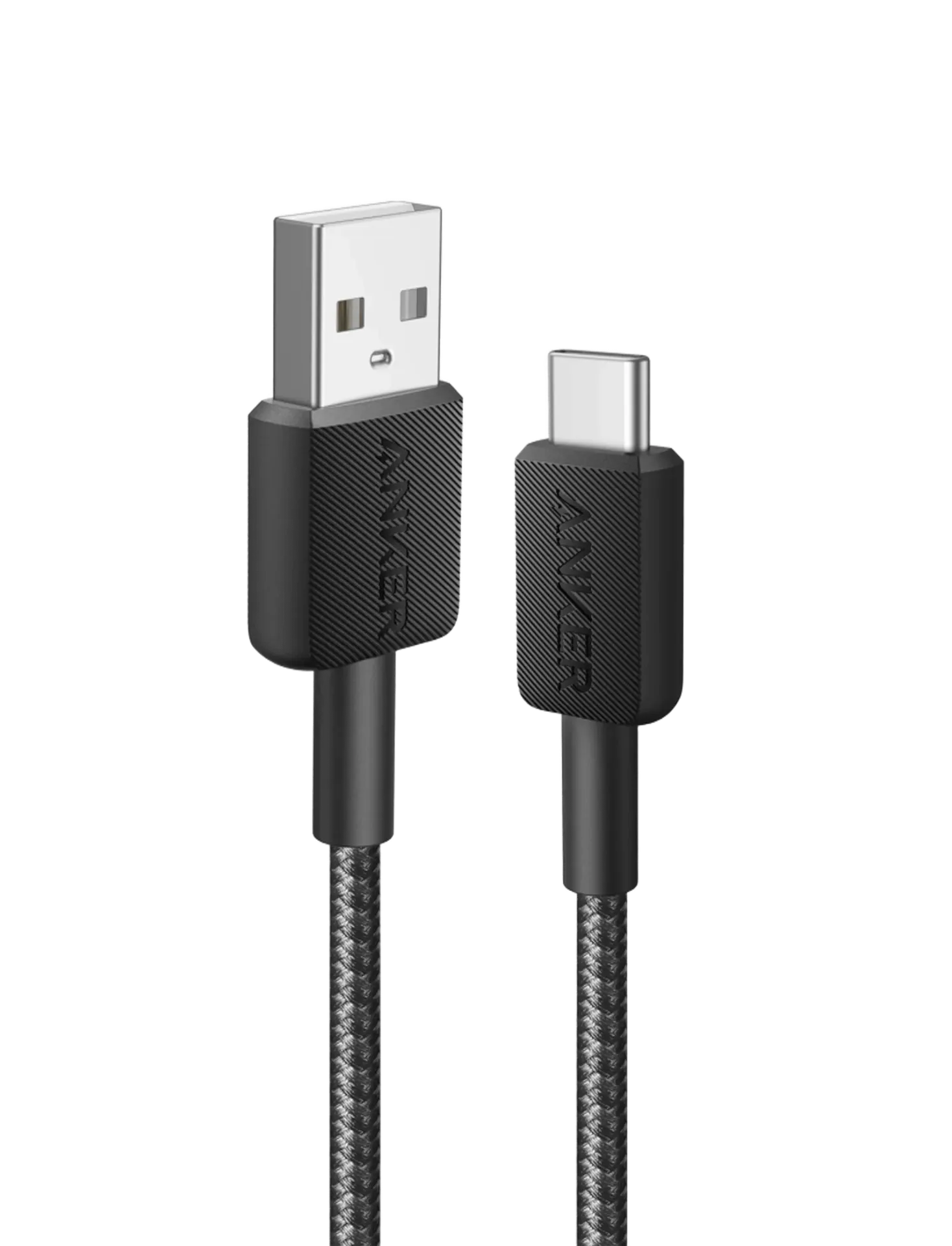 CABLE ANKER 322 USB-A A USB-C 2.0 1.8M 6FT CARGA RÁPIDA TRENZADO NEGRO