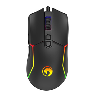 MOUSE MARVO SCORPION M655 GAMING ALAMBRICO USB 7 BOTONES PROGRAMABLES DPI AJUSTABLE HASTA 12000 ILUMINACIÓN RGB DISEÑO ERGONÓMICO