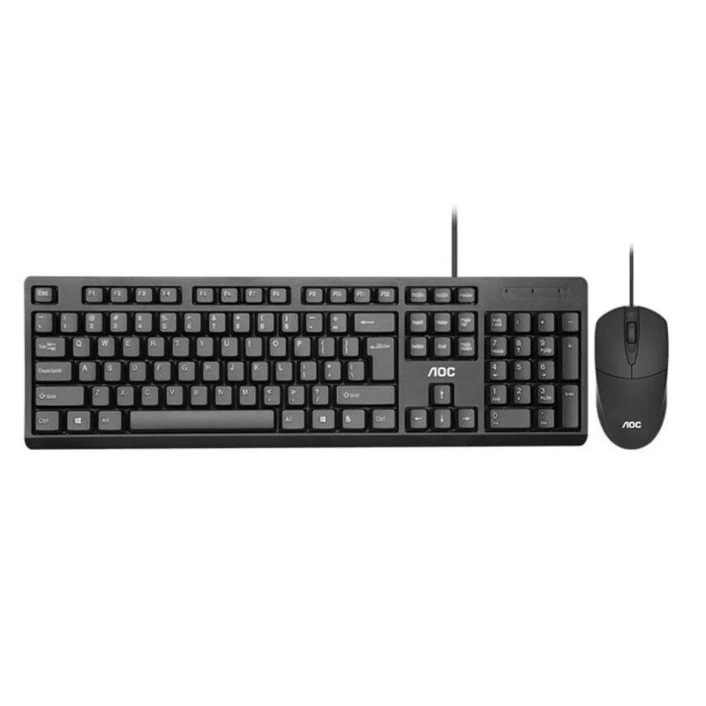 [KM160B/16] TECLADO + MOUSE AOC KM160B/16 USB ALAMBRICO NEGRO