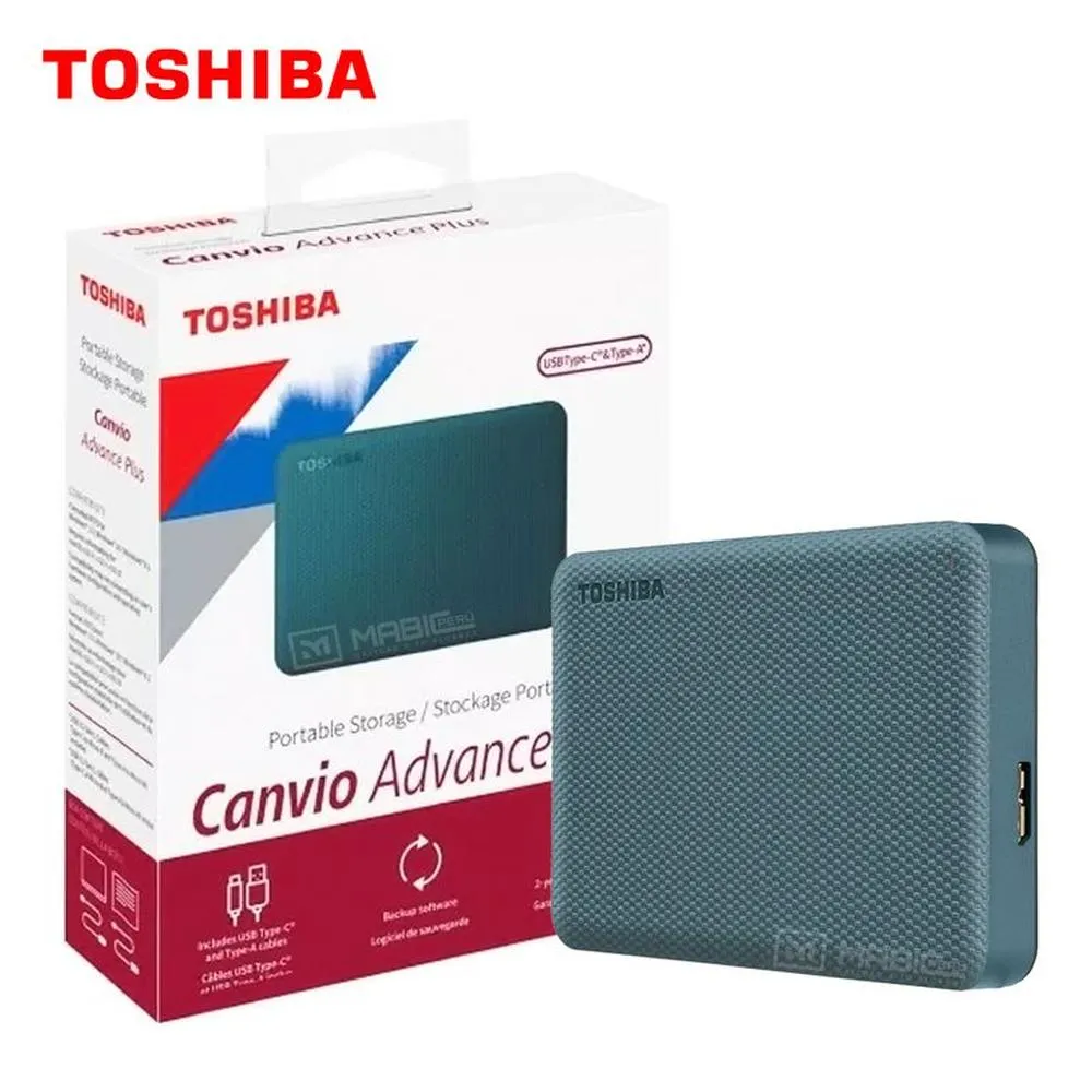 DISCO DURO EXTERNO TOSHIBA 2TB 2.5" USB3.0 CANVIO ADVANCE VERDE