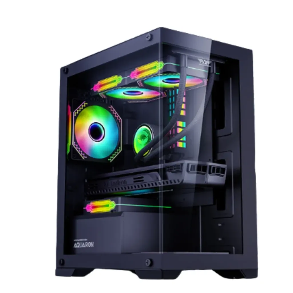 CASE GAMER ARMAGGEDDON AQUARON MATX PANEL FRONTAL Y LATERAL VIDRIO TEMPLADO NEGRO