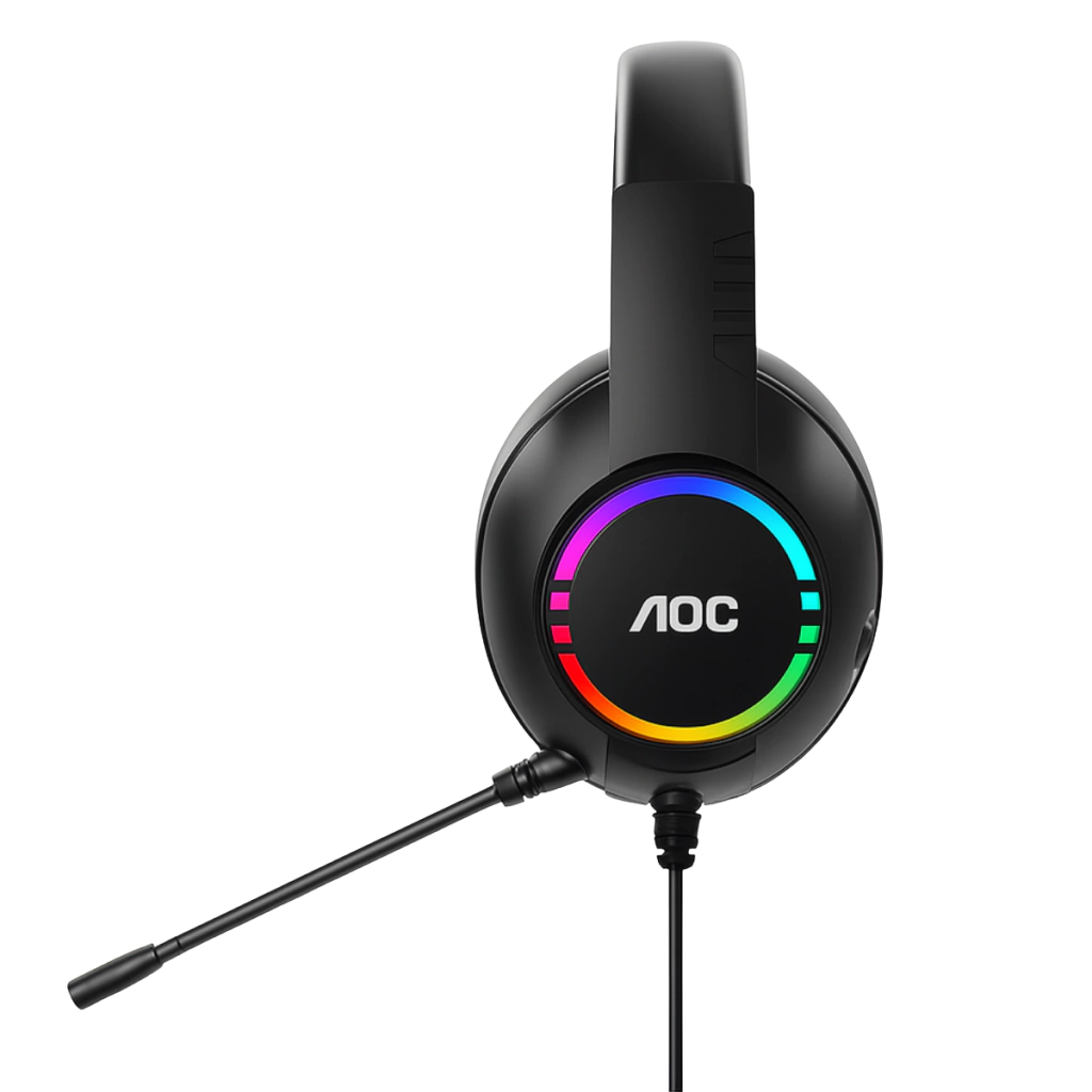 AUDIFONO + MICROFONO GAMER AOC ACG2510 RGB STATIC USB CONTROL DE VOLUMEN