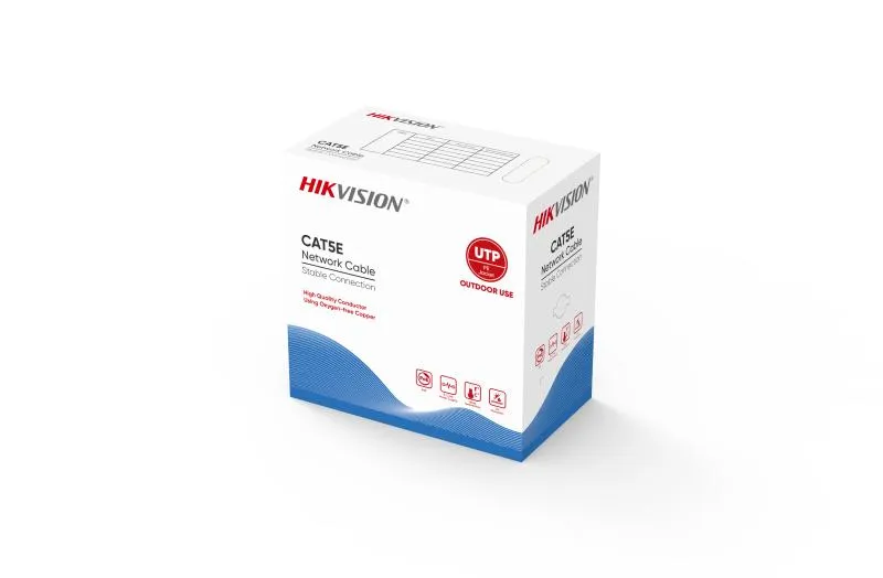 ROLLO DE CABLE UTP HIKVISION CAT5E EXTERIOR  305 MTS