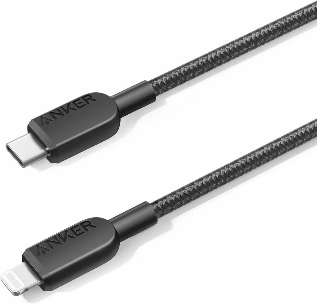 CABLE ANKER 310 USB-C A LIGHTNING 3FT 0.9CM  CARGA RAPIDA NEGRO