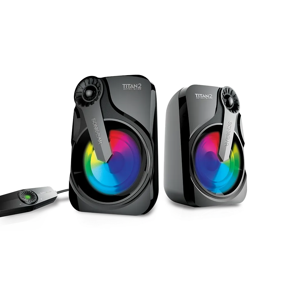 PARLANTES SONIGEAR TITAN2  EXTRA BASS  ENTRADA DE ALIMENTACION USB 5V 6W RMS Y SISTEMA DE ALTAVOSES 2.0