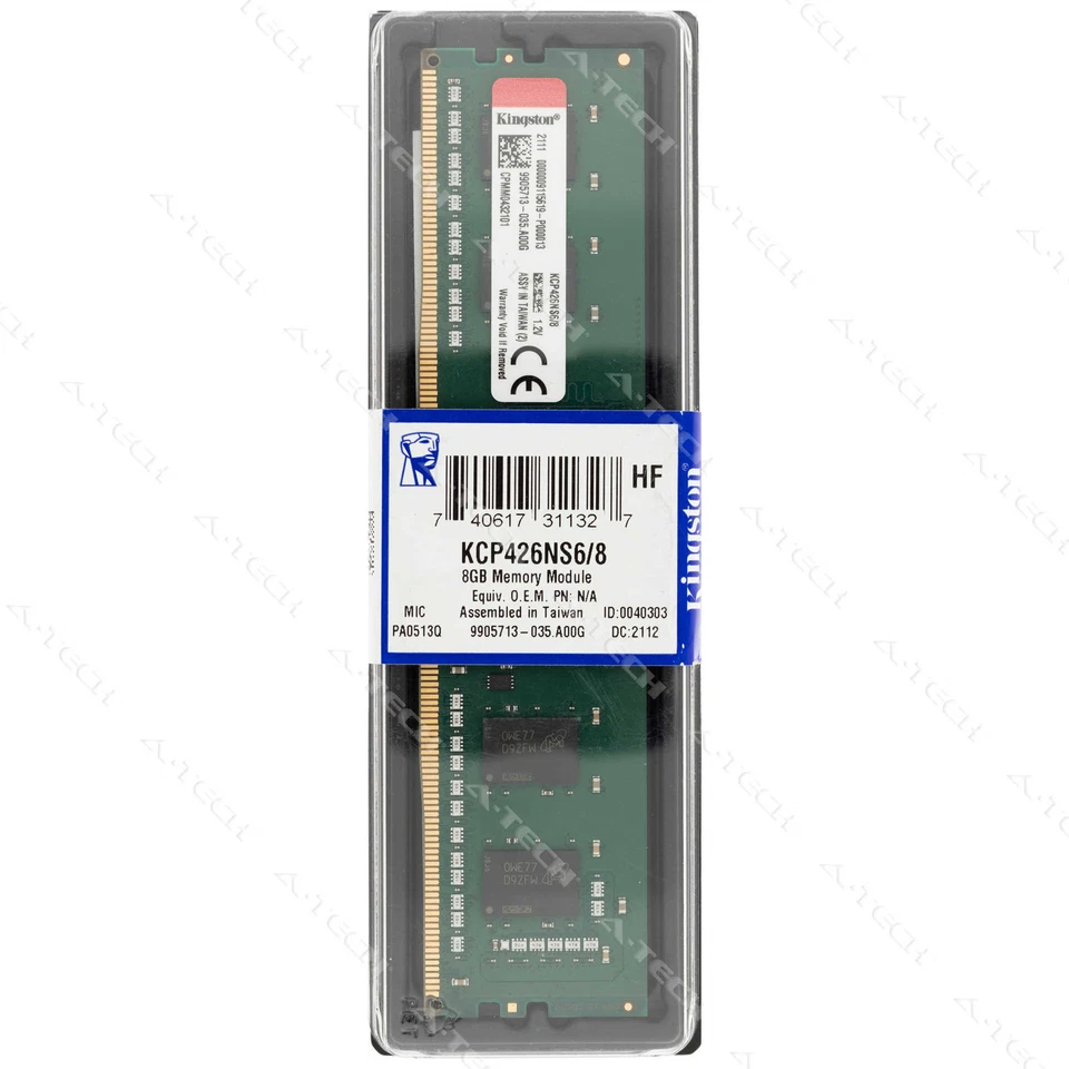 MEMORIA PARA PC KINGSTON DDR 8GB 1RX8 PC4-2666