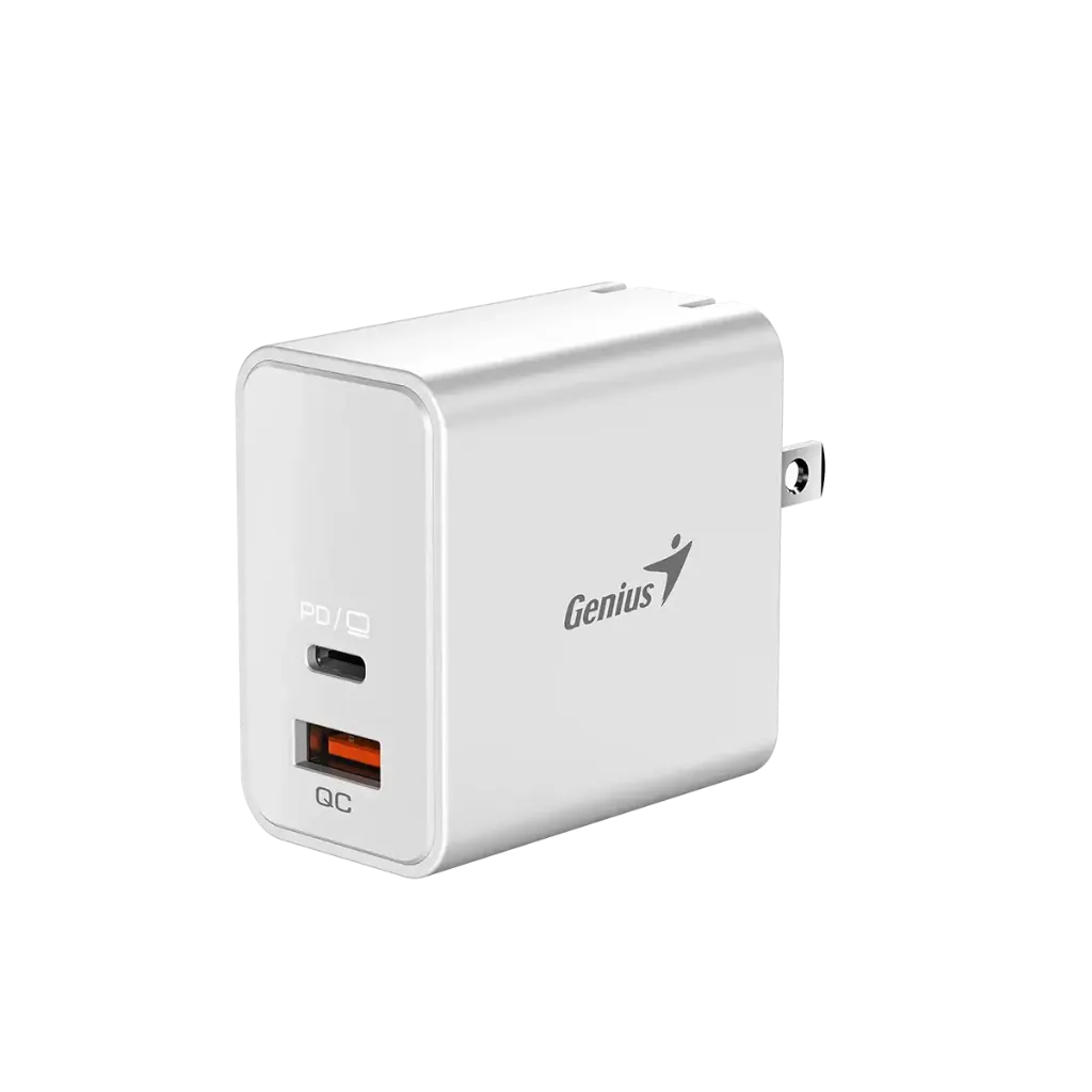 CARGADOR GENIUS PD-65AC 65W DUAL USB 3.0 QC 18 W Y USB -C 22,5 W CARGA RAPIDA