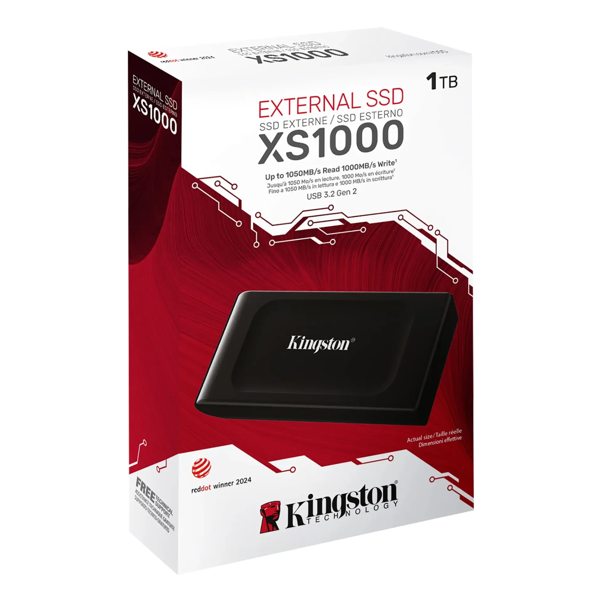 [SXS1000/1000G] DISCO DE ESTADO SOLIDO EXTERNO 1TB KINGSTON XS1000 1000MB-S USB 3.2
