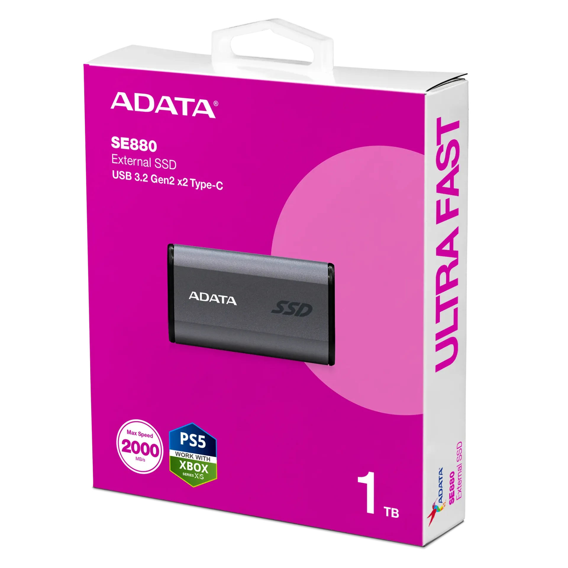 DISCO DE ESTADO SOLIDO EXTERNO ADATA SE880 1TB 2000MBS/2000MBS USB 3.2 Gen 2
