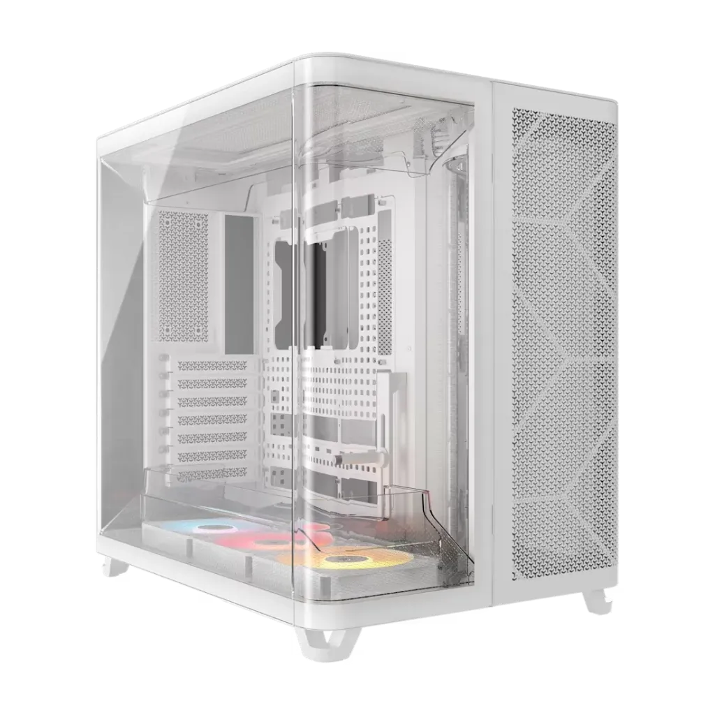 CASE CORSAIR ATX TRIPLE CAMARA ARGB AIR 5400 VIDRIO TEMPLADO TORRE MEDIA Mini-ITX | MicroATX | ATX | E-ATX White