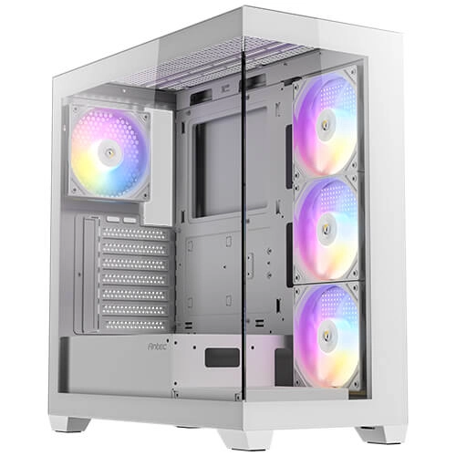 CASE ANTEC CX300 ELITE WHITE MID TOWER RGB 3X120MM VIDRIO TEMPLADO ATX, Micro-ATX, ITX
