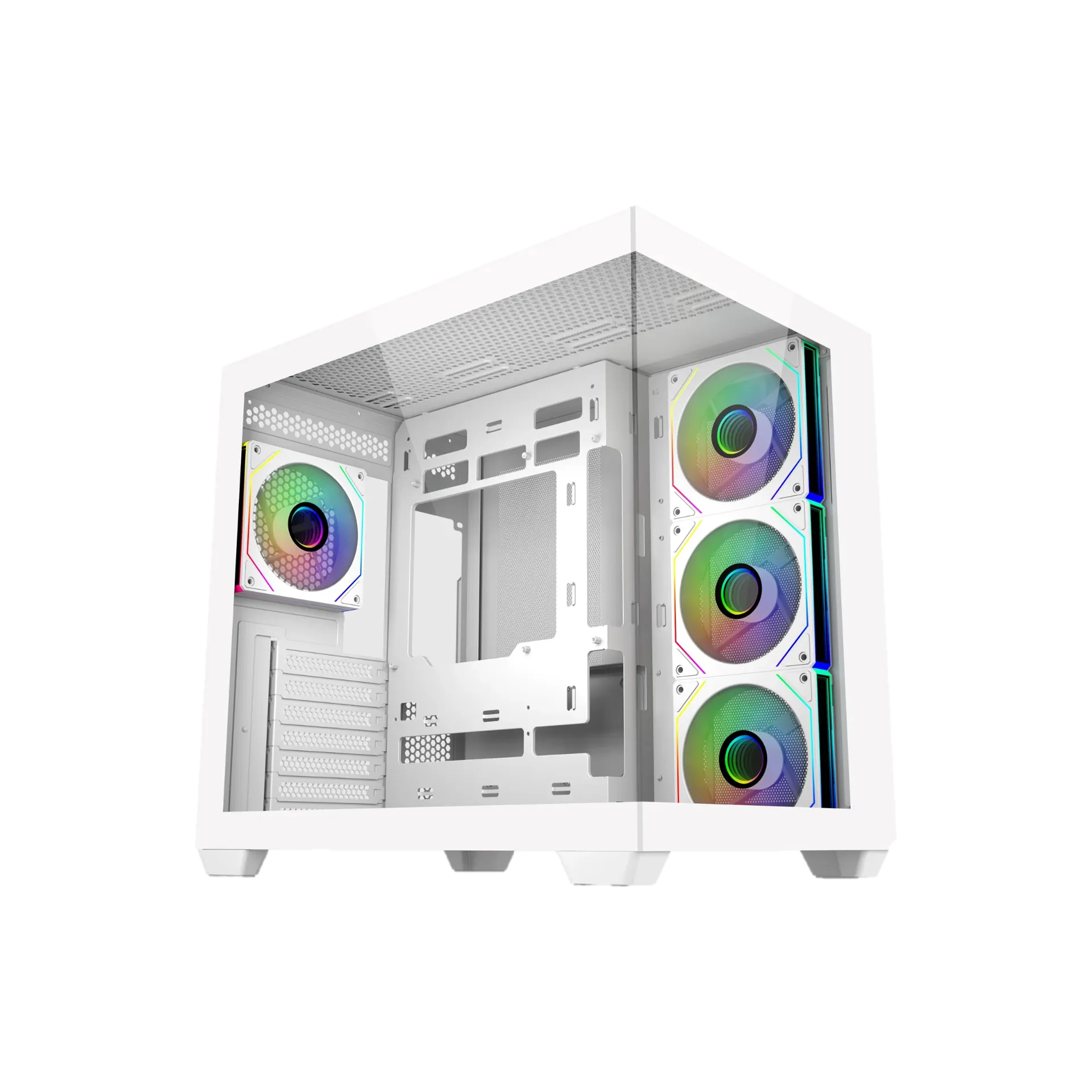 CASE COOLER MASTER MID TOWER ELITE 681 WHITE VIDRIO TEMPLADO LARERAL IZQUIERDO ITX / Micro-ATX / ATX INCLUYE VENTILADORES 3X120MM ARGB