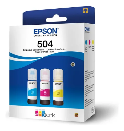 KIT TINTAS EPSON T504 ORIGINAL 3 COLORES /CYAN/MAGENTA/YELLOW